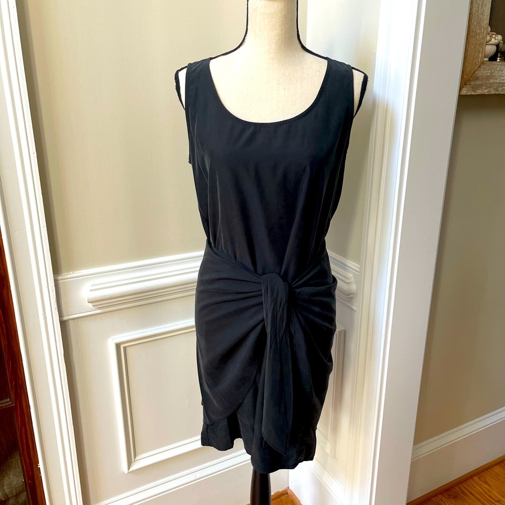 Sueded silk tank dress